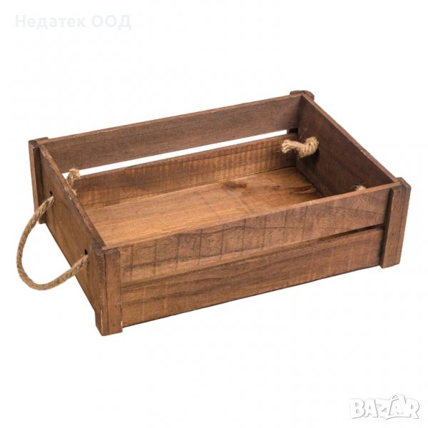 Великденска декорация, Дървено сандъче с въже, 39x27x11.5см, снимка 1