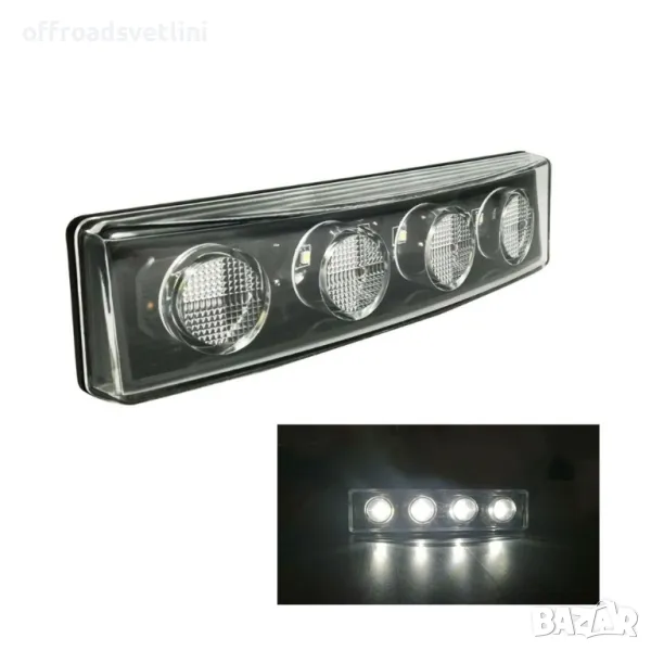 LED Диоден Бял Преден Габарит за Scania Скания P G R след 2004 с букса, снимка 1