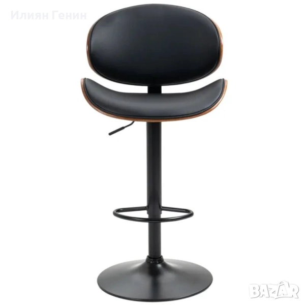 Бар стол HOMCOM, регулируем по височина, въртящ се, снимка 1