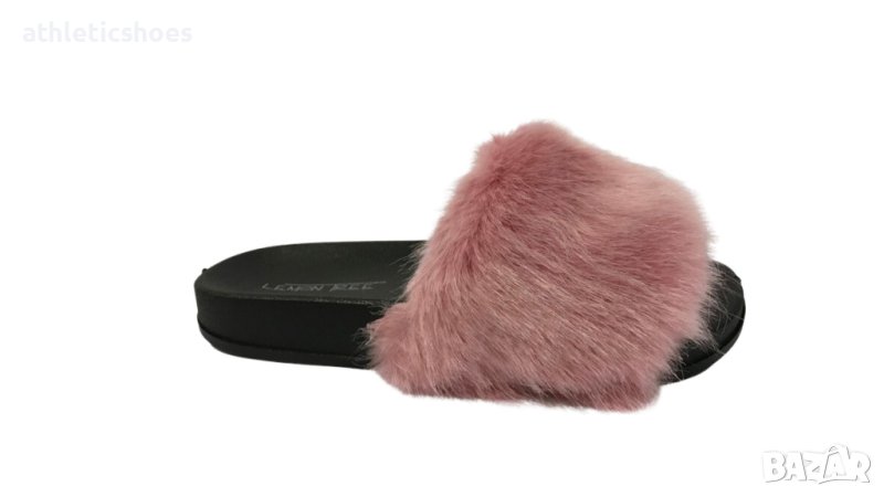 Дамски чехли с розов пух, снимка 1