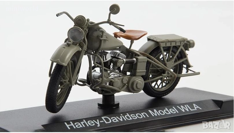 Harley-Davidson WLA мотор - мащаб 1:24 на Наши мотоциклети моделът е нов в блистер, снимка 1