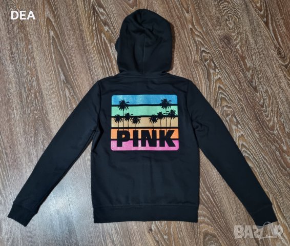 Черен суичър с блестящо лого Victoria's Secret-PINK-120лв.