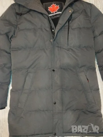 Мъжко зимно яке/парка Zavetti Canada – размер M (Тъмносиво), снимка 2 - Якета - 56145322