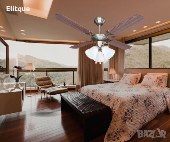 Вентилатор 42'' Muhler, таванен, осветление, снимка 5 - Други стоки за дома - 52853553