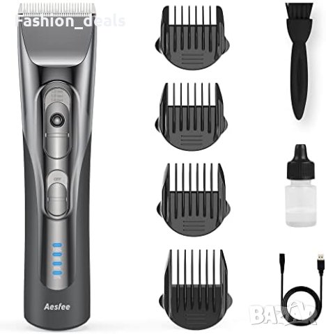 Нов Акумулаторен тример машинка за подстригване на коса брада за мъже/2 скорости 4 гребена, снимка 1 - Друга електроника - 41577298