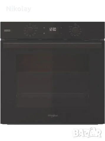 Фурнa за вграждане WHIRLPOOL OMSK58RU1SB 71 L, А+, ТЕЛЕСКОПИЧНА СИСТЕМА, ПИРОЛИТИЧНО ПОЧИСТВАНЕ