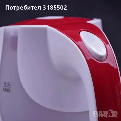 Електрическа кана Voltz Premium, 1300W,  0.9л., бяло/черно, бяло/червено, 2 ГОДИНИ ГАРАНЦИЯ, снимка 6 - Кани - 51219506