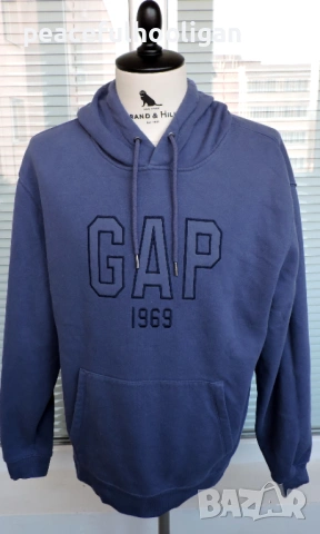 GAP мъжки лилав суитшърт с качулка размер L/XL Oversized 