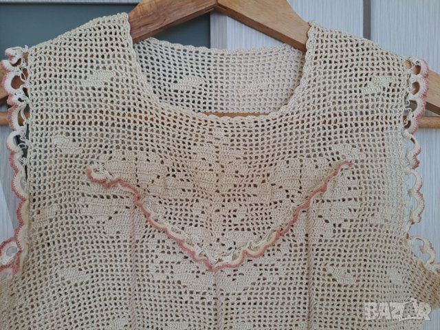 Дамска ръчно плетена блуза без ръкав уникат, снимка 1