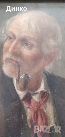 Стара картина от 19век маслени бои върху дърво оригинал. , снимка 2 - Антикварни и старинни предмети - 41646443