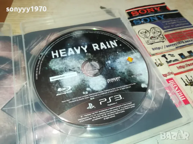 HEAVY RAIN SONY PS3 GAME-ВНОС GERMANY 2402251808, снимка 2 - Игри за PlayStation - 49260413