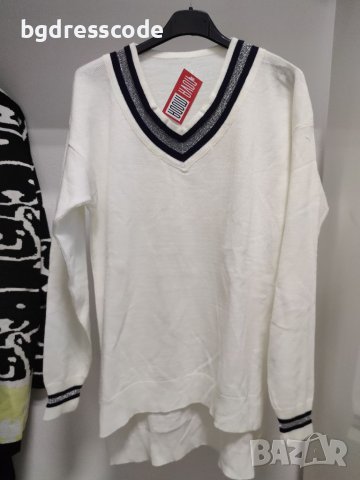 Бяла блуза фино плетиво , снимка 2 - Блузи с дълъг ръкав и пуловери - 39347843