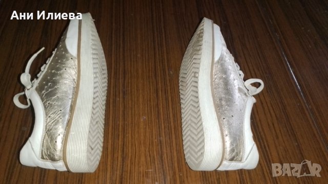 Златни/ златисти спортни обувки естествена кожа , снимка 7 - Дамски ежедневни обувки - 41598417