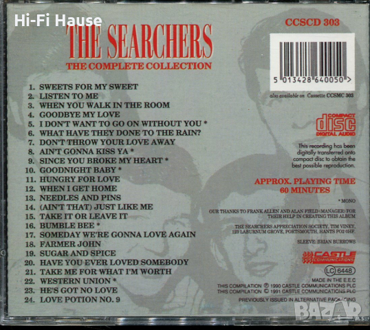 The Searchers-The complete Collection, снимка 2 - CD дискове - 36222571