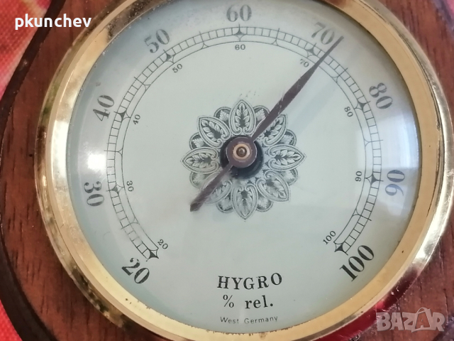 Немски барометър и влагомер, снимка 3 - Антикварни и старинни предмети - 44707318