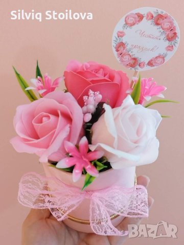 🌿НОВИ🌿 свежи бюджетни предложения със три броя сапунени цветя за любимата учителка☘️🌷🌼💐, снимка 2 - Подаръци за жени - 41998664