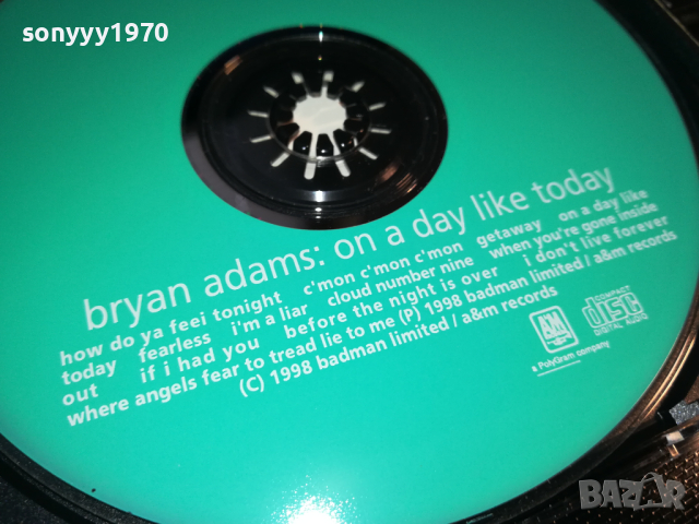 BRYAN ADAMS CD 0703241038, снимка 7 - CD дискове - 44649519