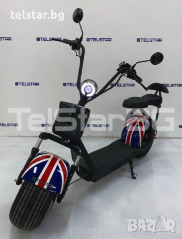 Електрически скутер BIG CITY HARLEY X2 1500W 60V 13Ah LED с преден SHOCK амортисьор! Високопроизводи, снимка 2 - Мотоциклети и мототехника - 52426405