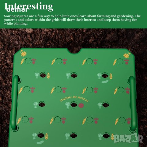 Комплект инструменти за градинарство – Включва: дъска за засаждане, сеялка, чанта за съхранение, снимка 3 - Градински инструменти - 42520999