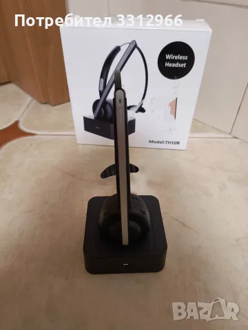 Безжични слушалки за кол център с микрофон TH10B, Автономност 30 часа, Bluetooth 5.2, снимка 3 - Слушалки и портативни колонки - 56265773