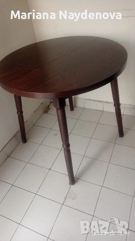 трапезна маса кръгла 80 см, снимка 2 - Маси - 53850907