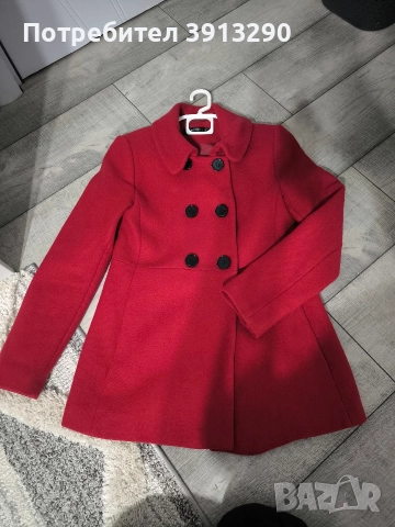 дамско палто в червено с-м
