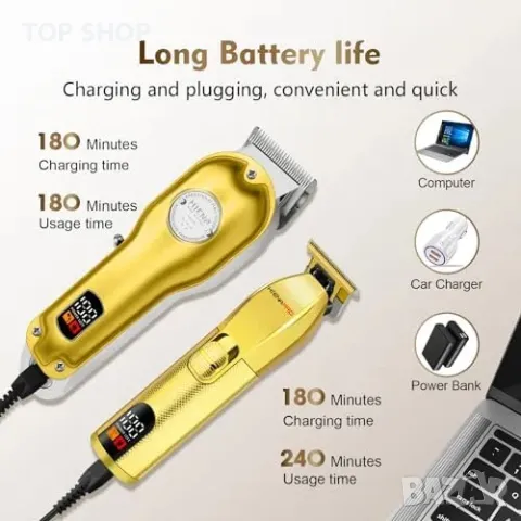 Нов Комплект за подстригване и стилизиране – идеален подарък за мъже, снимка 2 - Машинки за подстригване - 49804749