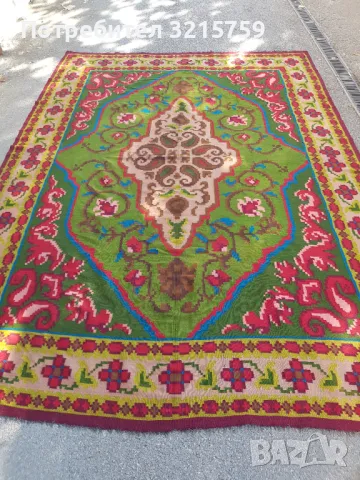 19век, тетевенски голям вълнен килим, рядък ,3.50 х 2.60м.