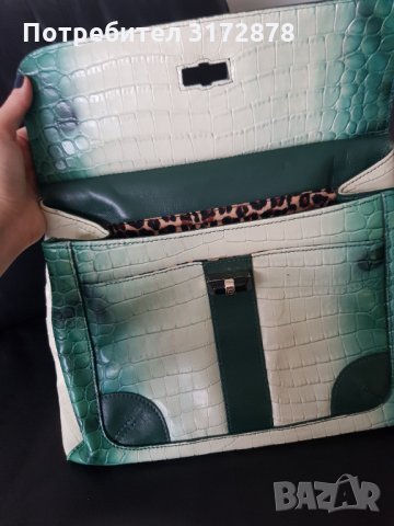 Кожена чанта Aigner, снимка 4 - Чанти - 36010770