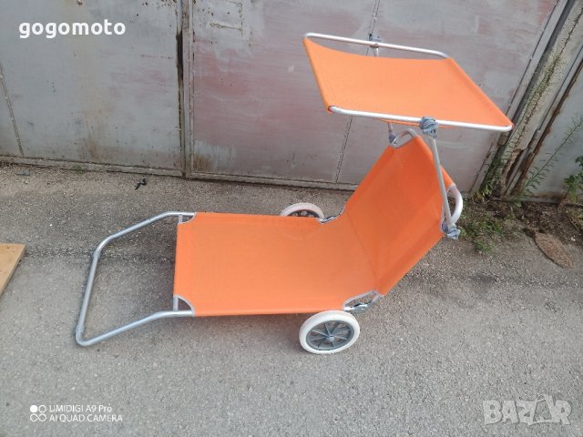 шезлонг на колела за плажа, сгъваем преносим стол за плаж на колела , снимка 9 - Къмпинг мебели - 41946951