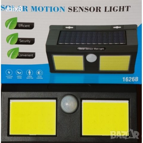 Фенер соларна лампа с датчик за движение , снимка 2 - Соларни лампи - 34645665