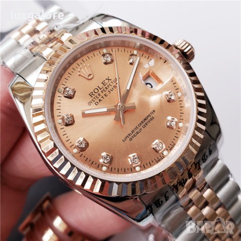 Унисекс часовник Rolex Oyster Perpetual Datejust с автоматичен механизъм, снимка 2 - Дамски - 41694559