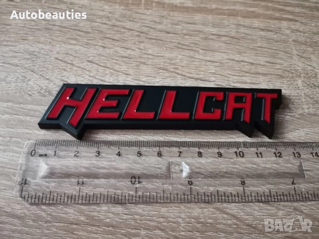 Dodge Hellcat емблема червено с черно, снимка 2 - Аксесоари и консумативи - 52605418
