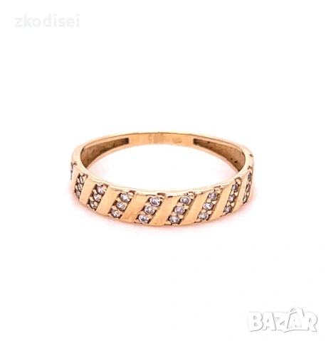 Златен дамски пръстен 1,44гр. размер:53 14кр. проба:585 модел:35502-6