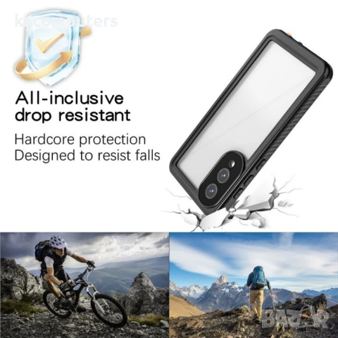 Samsung Galaxy S25 Edge REDPEPPER Водоустойчив / Удароустойчив Калъф + Скрийн Протектор – Черен, IP6, снимка 3 - Калъфи, кейсове - 50734123