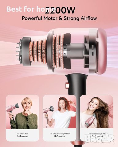 Мощен йонен сешоар stylocks 2200W йонен сешоарс дифузер и концентратор, снимка 2 - Сешоари - 41904963