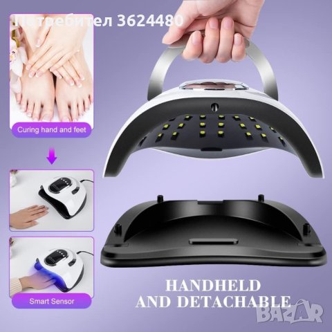 4106 Професионална UV/LED лампа за маникюр, снимка 7 - Продукти за маникюр - 42499595