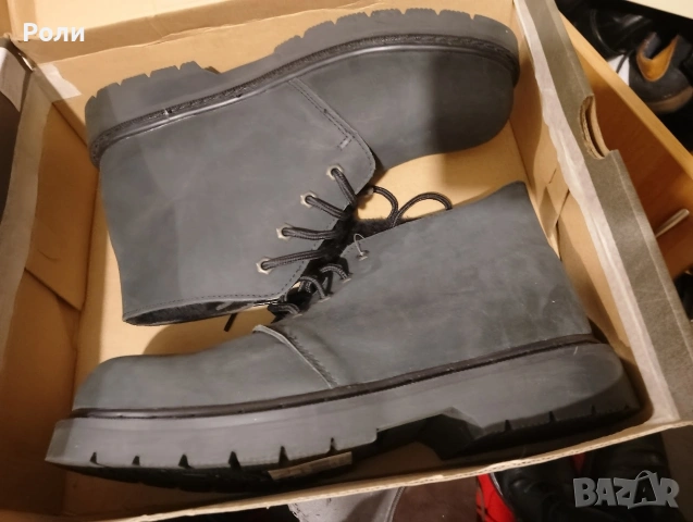 НОВИ мъжки спортни боти NEW LANDER естествена кожа  с топла подплата н-44.5 -45