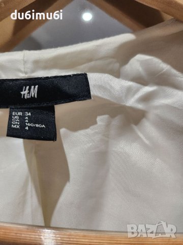 Бяло сако H&M, снимка 2 - Сака - 41647551
