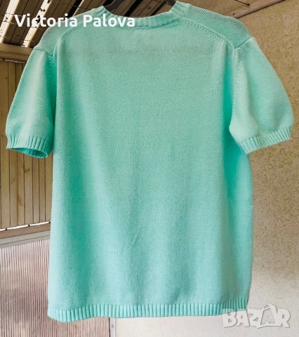 Красива блуза PETER HAHN мента, снимка 6 - Корсети, бюстиета, топове - 53256118