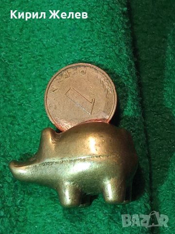 БРОНЗОВО ПРАСЕНЦЕ КАСИЧКА с 1 ПФЕНИГ СТАРА ФРГ МОНЕТА ФИГУРКА СТАТУЕТКА за КОЛЕКЦИЯ МЕСИНГ 26348, снимка 10 - Колекции - 34806231