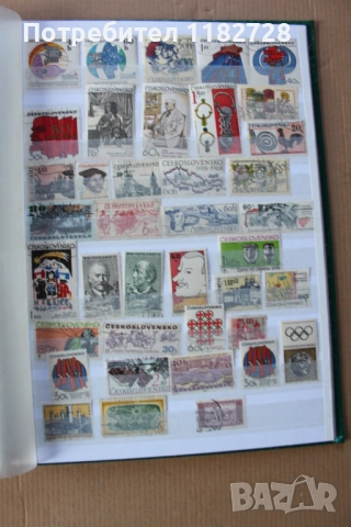 LINDNER -Класьор за пощенски марки/ 23 см / 31 см / с марки от България и Чехословакия, снимка 8 - Филателия - 53794438