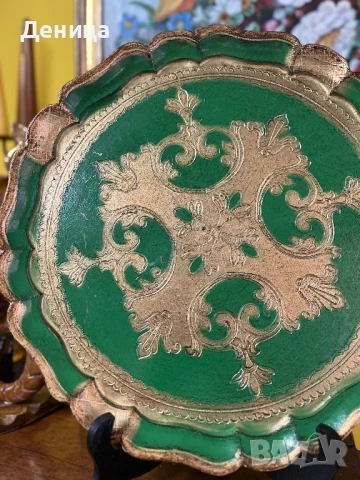 Италиански поднос Флорентински красавец с доказан произход и две маркировки , снимка 3 - Други - 51412104