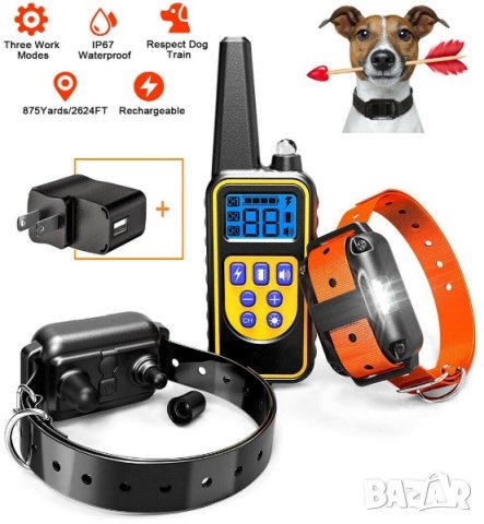 Електронен нашийник за куче, за едно или две кучета , телетакт, каишка с ток, команди, снимка 8 - За кучета - 40583423
