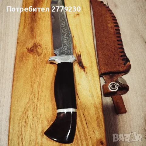 Ловен нож ръчна изработка от П. Неделев!, снимка 16 - Ножове - 49909414