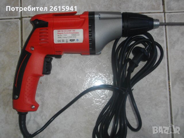 Нов 550 Вата-Немски-Електрически Винтоверт За Гипсокартон-Сухо Строителство-TECMIX, снимка 8 - Винтоверти - 35740794
