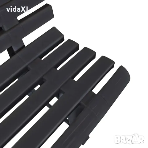 vidaXL Градинска пейка 145,5 см пластмаса антрацит, снимка 3 - Градински мебели, декорация  - 56147497