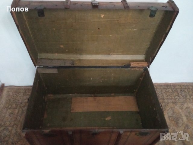  Старинен Пътнически сандък куфар, снимка 11 - Други - 41223217