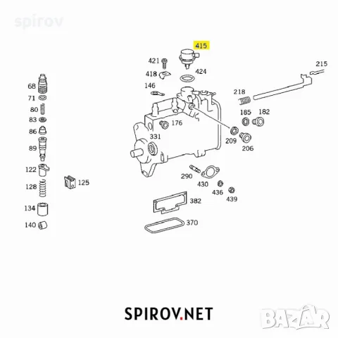 Вакуум клапан за гасене ГНП Mercedes A0000703353, снимка 2 - Части - 55733378