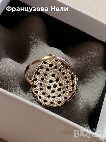 Диаманти, диаманти... Целият в диаманти💕 Винтидж съкровище. Златен ринг 12 к /500/ърна корона 925 и, снимка 4 - Пръстени - 53735943